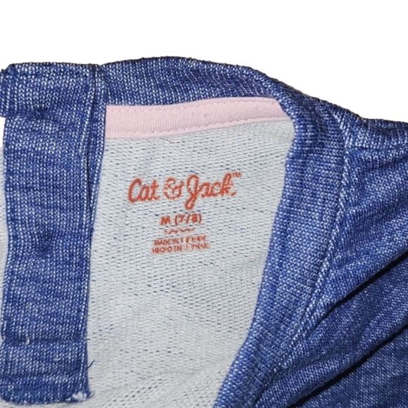 CAT & JACK Blue Dress with Colorful Cat Patch - Picture 4 of 5